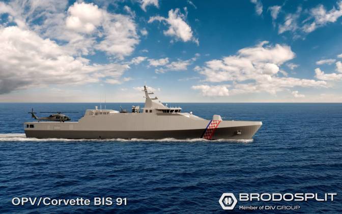 Prvi hrvatski izvanobalni ophodni brod - korveta