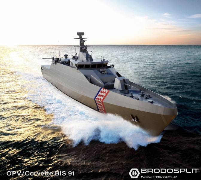 Prvi hrvatski izvanobalni ophodni brod - korveta