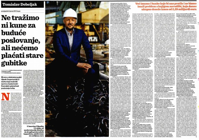 Razgovor s Tomislavom Debeljakom, predsjednikom Uprave Brodosplita i DIV grupe